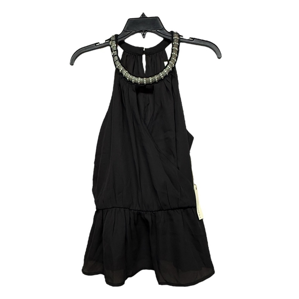 Elegant Black Halter Top Size 1X NWT
